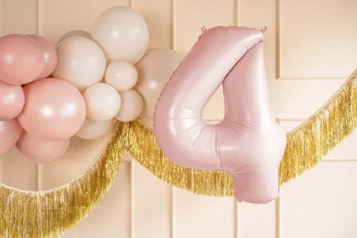 Μπαλόνι Foil Light Pink Αριθμός 4 (28”/72cm) - Image 2