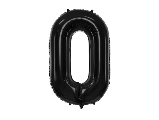 Μπαλόνι Foil Μαύρο Αριθμός 0 (86cm/34″)
