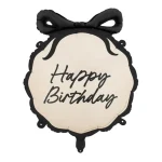 Μπαλόνι Foil Happy Birthday με Φιόγκο (18.5''/47.5cm)