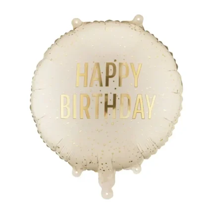 Μπαλόνι Foil Happy Birthday Cream (14''/35cm)