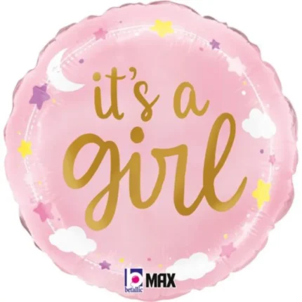Μπαλόνι Foil It's A Girl Stars & Clouds (18''/46cm)