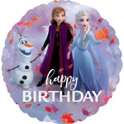 Μπαλόνι Foil Frozen II “Happy Birthday” – 17” (43 εκ.)
