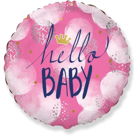Μπαλονι φοιλ ροζ hello baby