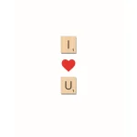 Κάρτα Αγάπης " I LOVE YOU " Με Χρυσοτυπία
