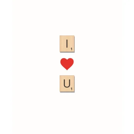 Κάρτα Αγάπης " I LOVE YOU " Με Χρυσοτυπία