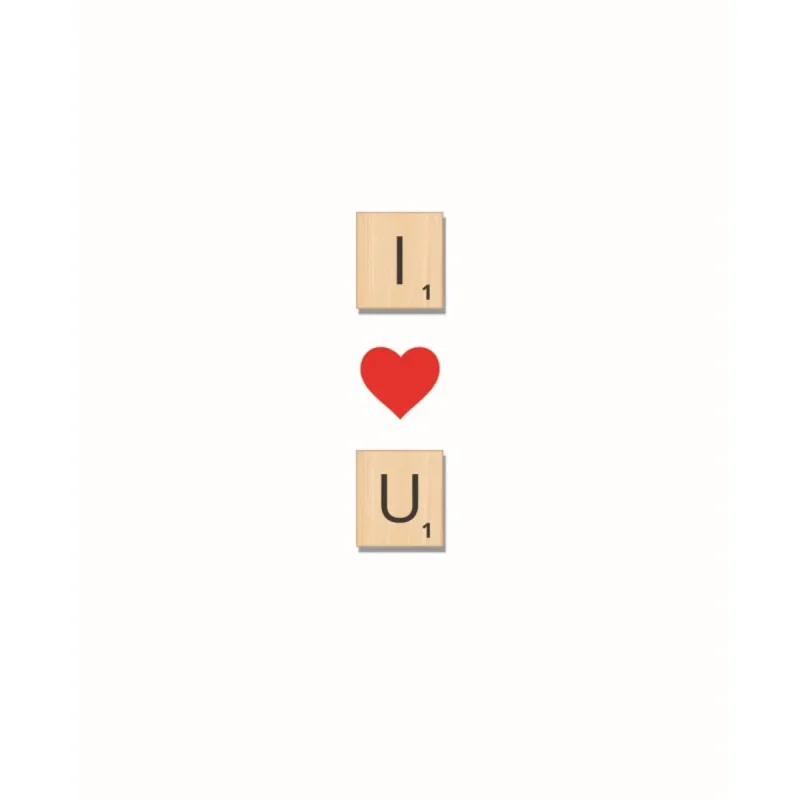 Κάρτα Αγάπης " I LOVE YOU " Με Χρυσοτυπία