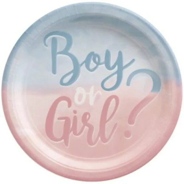 Πιάτα Πάρτυ Gender Reveal – 8 Τεμ.