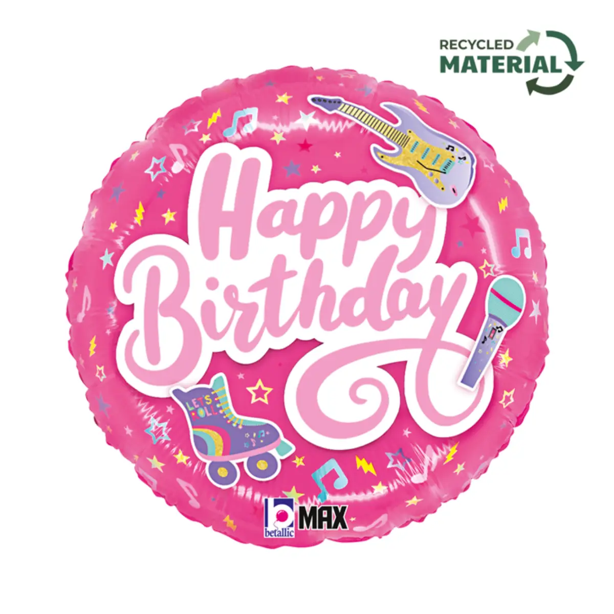 Μπαλόνι Foil Ροζ Happy Birthday Pop Star (18''/45cm) Μπαλόνι Foil Ροζ Happy Birthday Pop Star (18''/45cm)